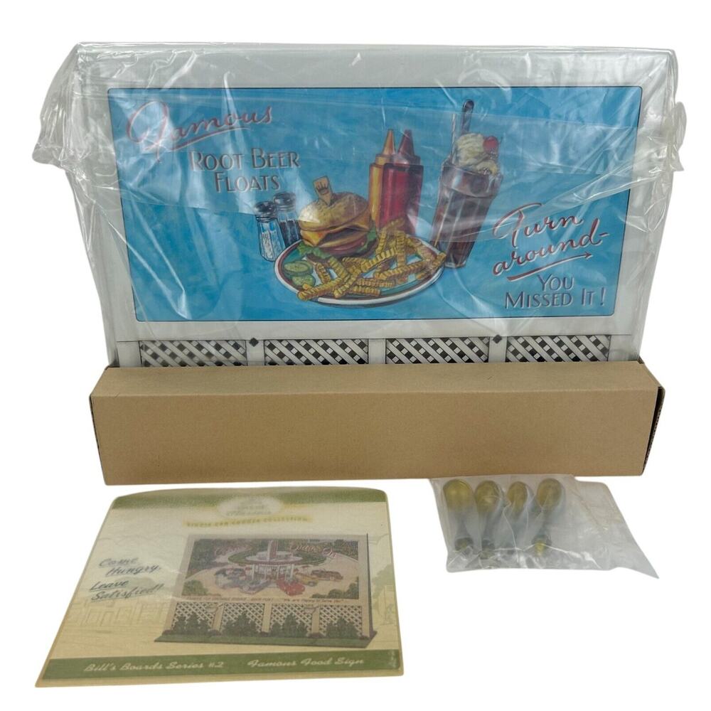 Hallmark Kiddie Car Classics Bills Boards Series Famous Food Sign Brand New Box